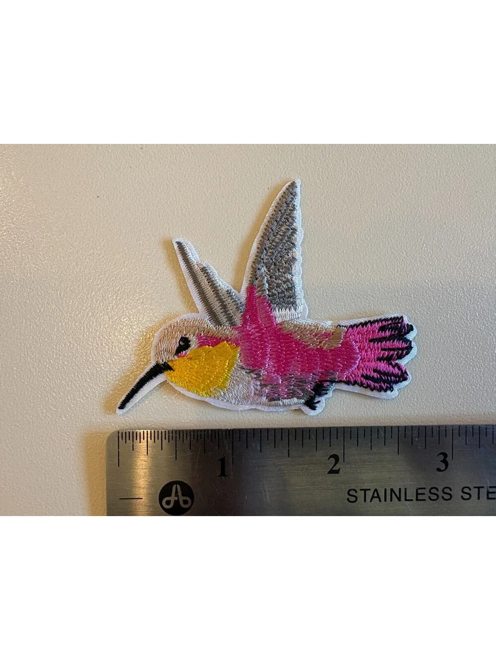 Lot of 43 Hummingbird Embroidered Applique Patches Pink Yellow Iron On Sew On
